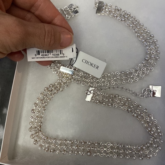 Anne Klein Chokers Silver and Pearl NWT - Picture 3 of 4